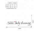 Shhh... Baby Dreaming Quotes Wall Decal Nursery Room Quote Lettering Stickers